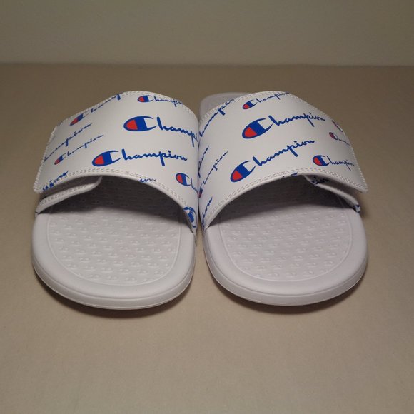 Champion Size 12 M LOGO SLIDE White Sandals New Men\'s Shoes main image 12